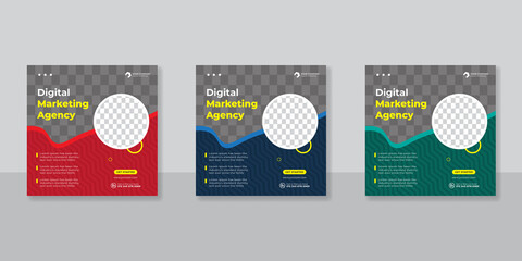 Digital business marketing social media post template.