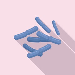 Bio probiotic icon flat vector. Gut bacteria