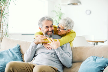 senior couple happy elderly love together