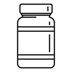 Probiotic pills icon outline vector. Lactobacillus bacteria