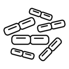 Fermentation probiotic icon outline vector. Gut bacteria