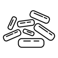Streptococcus probiotic icon outline vector. Bacteria lactobacillus
