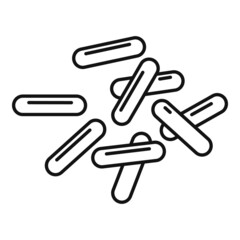 Probiotic germ icon flat vector. Good bacterium