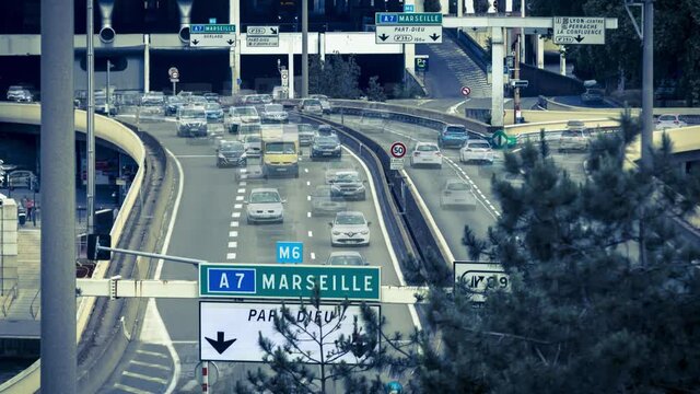 Time-lapse autoroute A7