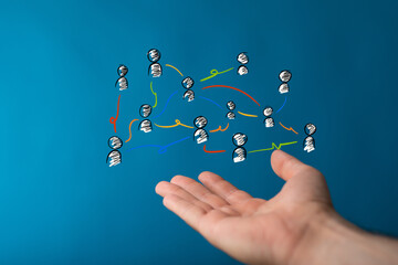  people network structure HR - Human resources management and recruitment