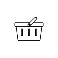 shopping basket icon, shopping vector, basket illustration