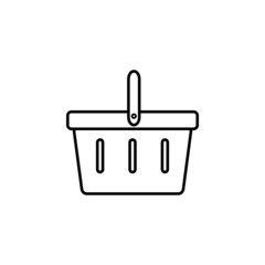 shopping basket icon, shopping vector, basket illustration