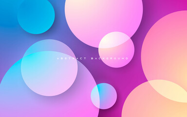 Colorful gradient abstract background elegant circle shape