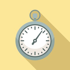 Speed stopwatch icon flat vector. Stop watch