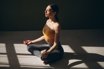 Woman practising yoga