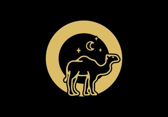 brown color of O initial letter with camel shape