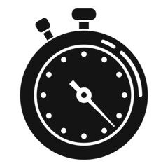 Obraz premium Stop watch icon simple vector. Timer clock