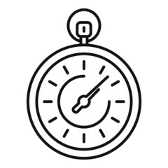 Chronometer icon outline vector. Stopwatch clock