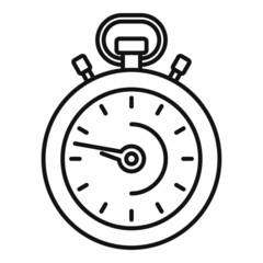 Stopwatch time icon outline vector. Timer clock