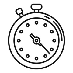 Stopwatch meter icon outline vector. Clock watch