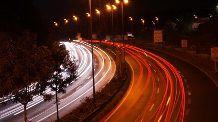 Fototapeta premium At night on the highway