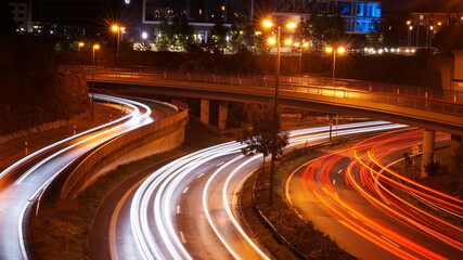 At night on the highway