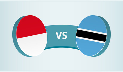 Monaco versus Botswana, team sports competition concept.