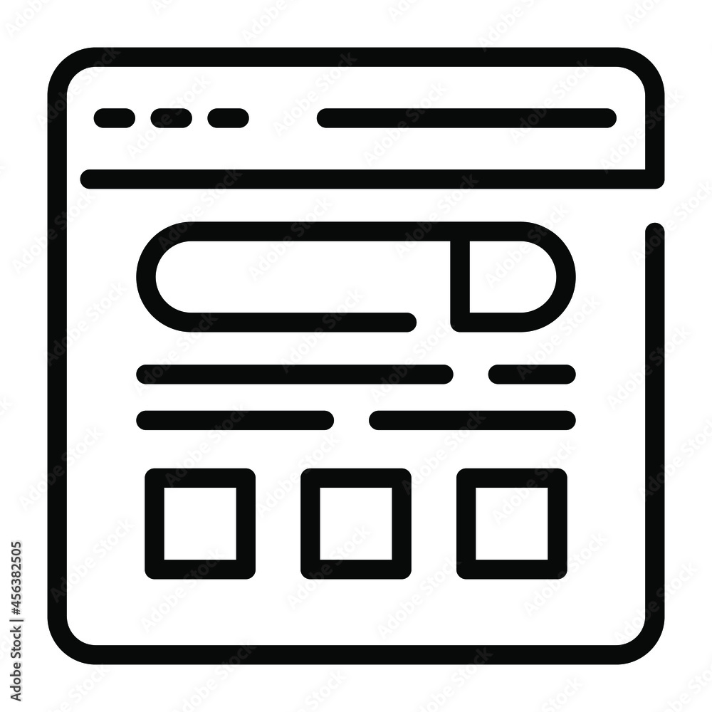 Wall mural search result outline design, seo and web flat design for mobile concepts and web apps. collection o