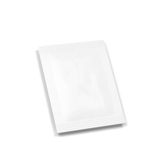 Blank sachet packaging mockup