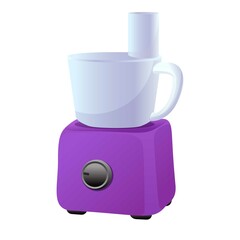 Food mixer icon cartoon vector. Kitchen food processor