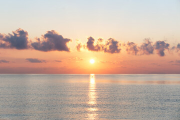Fototapeta na wymiar Mediterranean sunrise in Corsica island