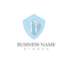 fork and spoon icon vector template