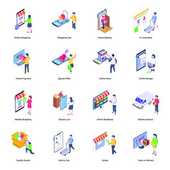 Collection of Shopping Avatar Illustrations