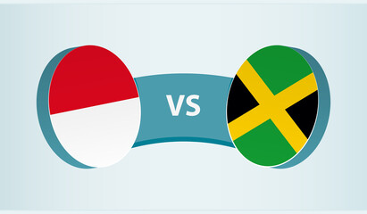 Monaco versus Jamaica, team sports competition concept.