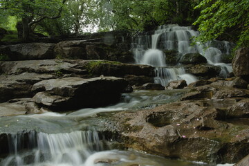 Waterfall on the River Swale in the village of Keld North Yorkshire