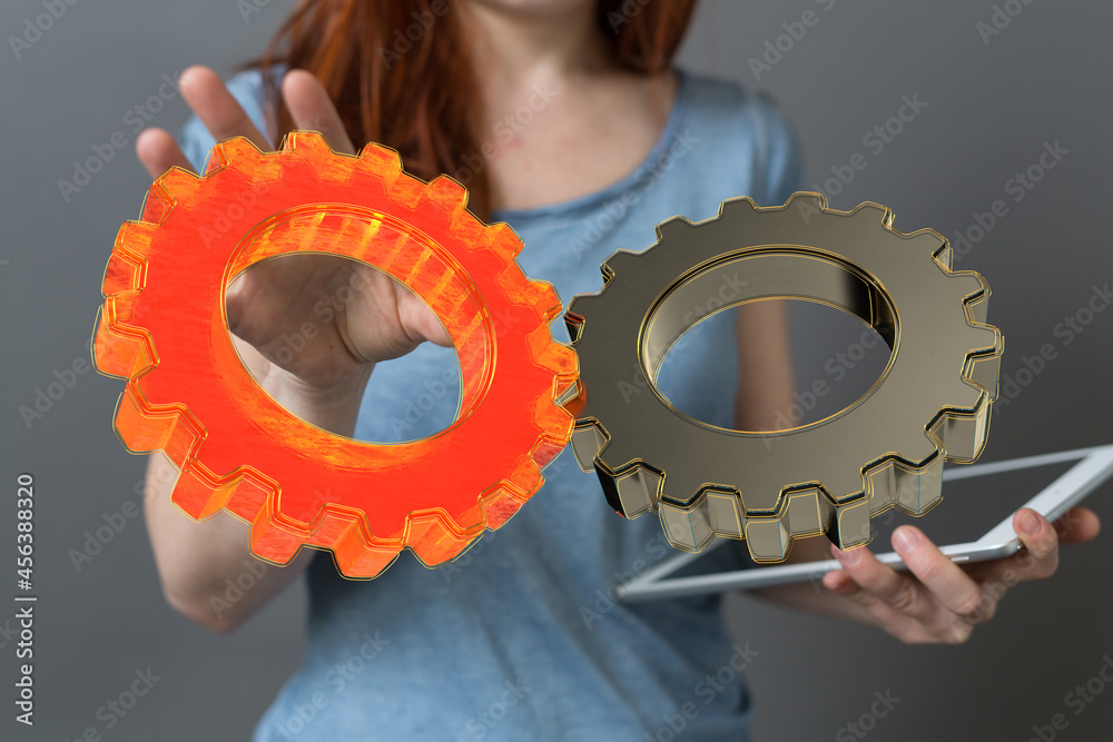Aufkleber engineering and design image gears