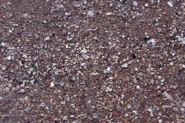 background texture pebbles stones in sea water. Sea pebbles. 