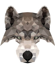 Wolf face low poly  © Airez