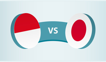 Monaco versus Japan, team sports competition concept.