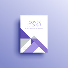 Geometric background book cover, brochure, flyer template, cover design