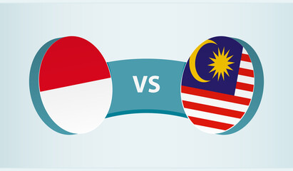Monaco versus Malaysia, team sports competition concept.