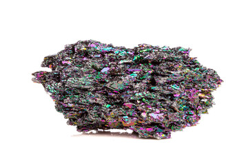 Macro mineral stone Carborundum on white background