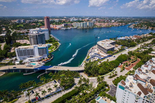 Aerial Drone of Lake Boca Raton 
