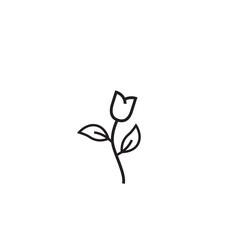 FLOWER  ROSE  BEAUTIFUL LINES SIMPLE LOGO  DESIGN  ILLUSTRATION  SYMBOL  ICON