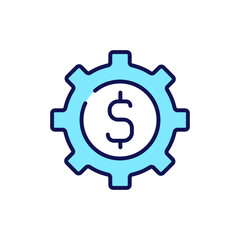 Budget management RBG color icon. Money thin line vector illustration.
