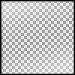 black photo frame with glass effect on transparent background