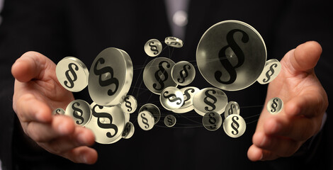 Law and justice concept digital