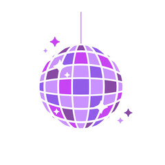 Disco ball vector. colorful glass balls for party night celebration