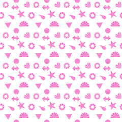 Childish Seamless pattern of spotlight beam nested in various standard shapes in pink tone. Vector beautiful pattern design for decorating , fabric, wrapping, textile, wallpaper, apparel of love