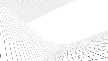 Architecture geometric graphic of design 3d render