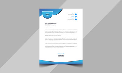 Creative business style letterhead template. Set your corporate business project design.