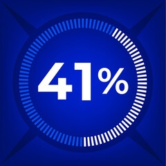 41 percent count on dark blue background