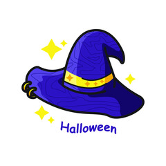 Halloween Decoration Cute Illustration in Line Art Cartoon Style