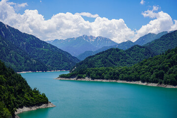 lake and mountains