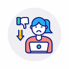 Job Creep icon in vector. Logotype